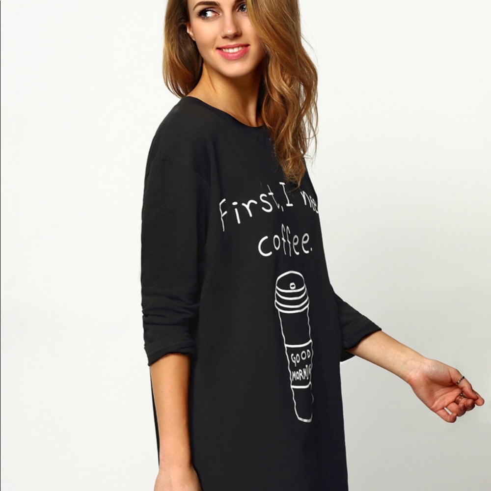 “First I Need Coffee” Tunic - Picture 3 of 7